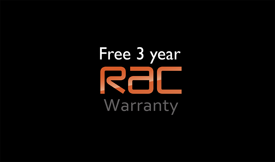 Free 3 year RAC warranty